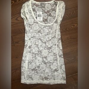 Guess White Lace Chemise